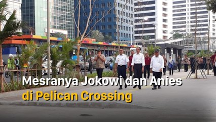 Mesranya Jokowi dan Anies di Pelican Crossing, Ini Bukti Videonya!