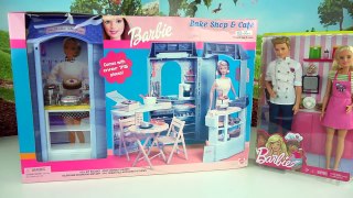 Barbie & Ken Bakery Cafe Routine with Frozen Toddler Elsa, Little Mermaid Ariel, Jojo Siwa