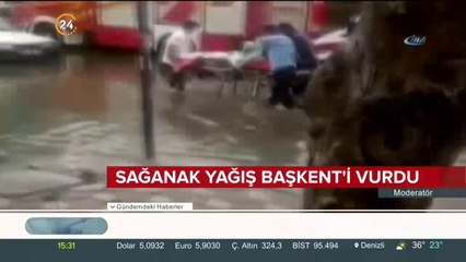 Sağanak yağış Başken'ti vurdu
