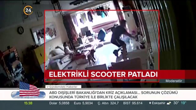 Elektrikli scooter patladı