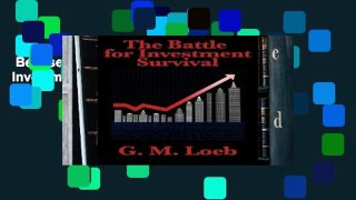 Best seller  The Battle for Investment Survival  Full