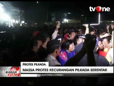 Protes Pilkada Curang, Massa Datangi KPUD dan Panwaslu di Nias Selatan