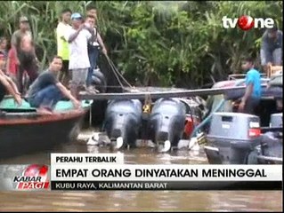 Perahu Terbalik di Kubu Raya Kalbar, 4 Orang tewas