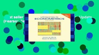 Best seller  Introduction to Econometrics, Update (Pearson Series in Economics (Hardcover))