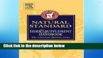 New E-Book Natural Standard Herb and Supplement Handbook: The Clinical Bottom Line, 1e P-DF Reading