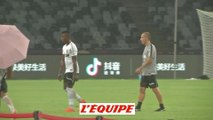 Une pluie battante s'invite à l'entraînement - Foot - Trophée des Champions - ASM