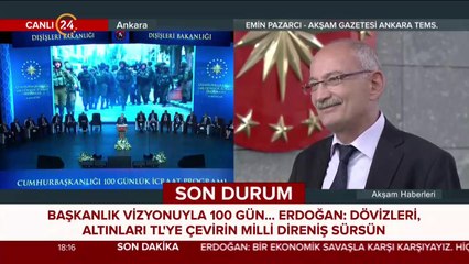 Cumhurbaşkanı Erdoğan, 100 günlük eylem planını açıkladı