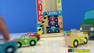 Learn Colors & How to Count Numbers With Stacking Toy Car Garage For Kids & Toddlers