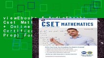 viewEbooks & AudioEbooks Cset Mathematics Book   Online (Cset Teacher Certification Test Prep) For