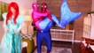 Pink Spidergirl Becomes a Mermaid! w  Spiderman, Frozen Elsa & Joker! Superhero Fun in Real Life