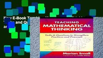 New E-Book Teaching Mathematical Thinking: Tasks and Questions to Strengthen Practices and