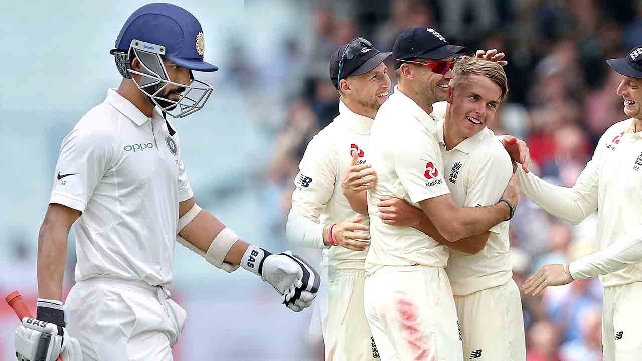 India VS England 1st Test: Ajinkya Rahane out for 2 by Sam Curran | वनइंडिया हिंदी