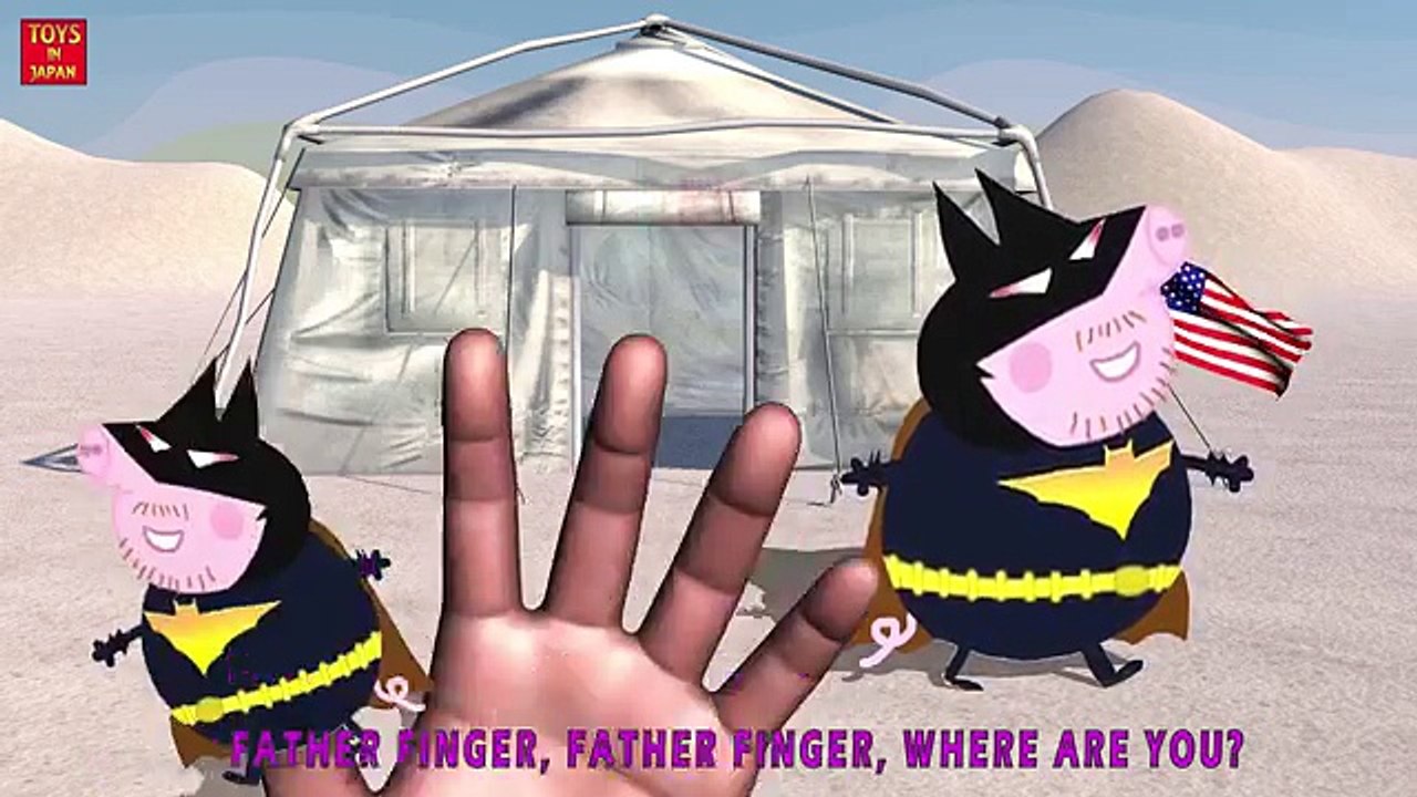 PEPPA PIG BATMAN VS SUPERMAN Finger Family | Nursery Rhymes for Children | 3D Animation