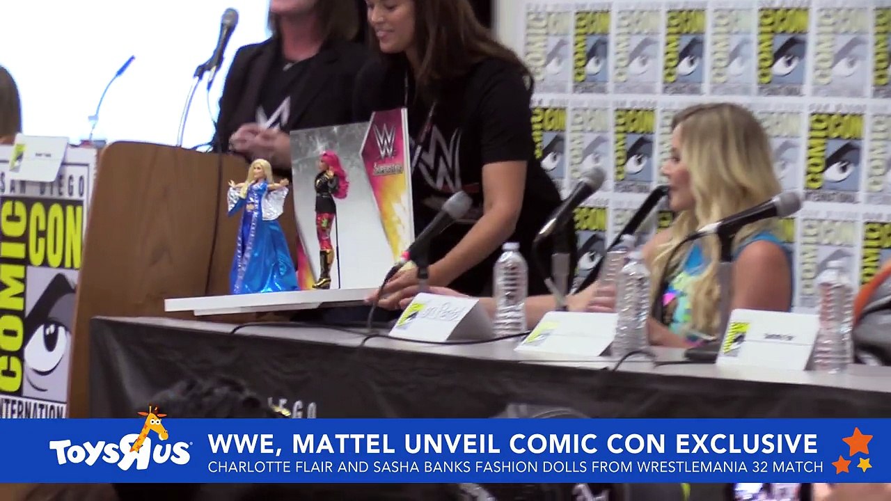 WWE & Mattel Unveil Charlotte Flair & Sasha Banks Comic Con 2017 Exclusive