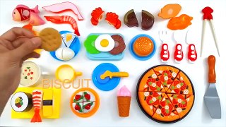 Velcro Food Toy Cutting Pizza Hamburger Plastic Cooking Playset for teaching children