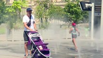 Parisians, tourists turn to fountains for summer relief