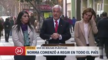 Presidente Piñera anuncia publicación de la ley que elimina bolsas plásticas
