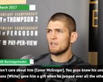 MIXED MARTIAL ARTS: UFC: Khabib labels McGregor a 'fake' fighter