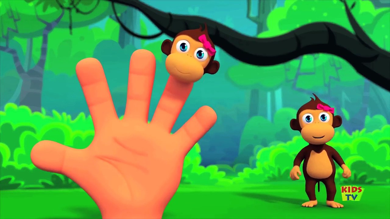 Monkeys Finger Family Nursery Rhymes From Kids TV