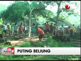 Amukan Puting Beliung Robohkan Rumah dan Pohon di Nganjuk