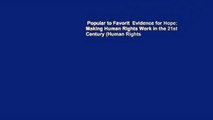 Popular to Favorit  Evidence for Hope: Making Human Rights Work in the 21st Century (Human Rights
