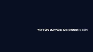 View CCDE Study Guide (Quick Reference) online