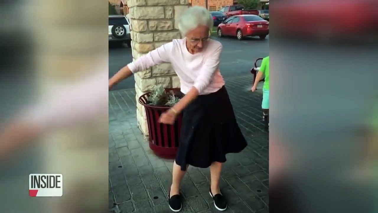 70-Year-Old Grandma Tries the ‘Backpack Kid’ Dance