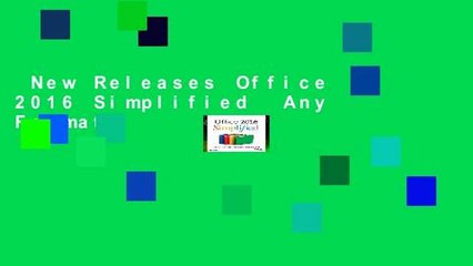 New Releases Office 2016 Simplified  Any Format