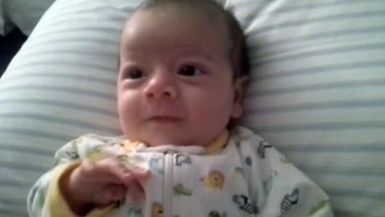 6 week old baby Austin talking