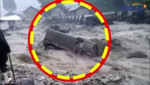 Arunachal Pradesh में Flood की वजह से तबाह हुआ Army Camp, Army Truck भी बहा | वनइंडिया हिन्दी