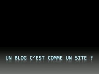 Présentation des Blogs