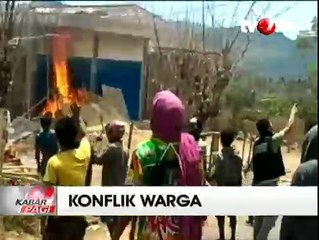 Lima Rumah Dibakar Akibat Bentrok Dua Warga di Bima NTB