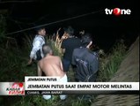 Jembatan di Ciamis Putus saat Empat Motor Melintas