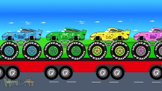 Learn Colours With Mcqueen Monster Trucks And Helicopters Kids Video
