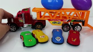 Toy Truck For Children and Surprise Eggs Lightning Mcqueen Dinoco Tow Mater Play Doh learn