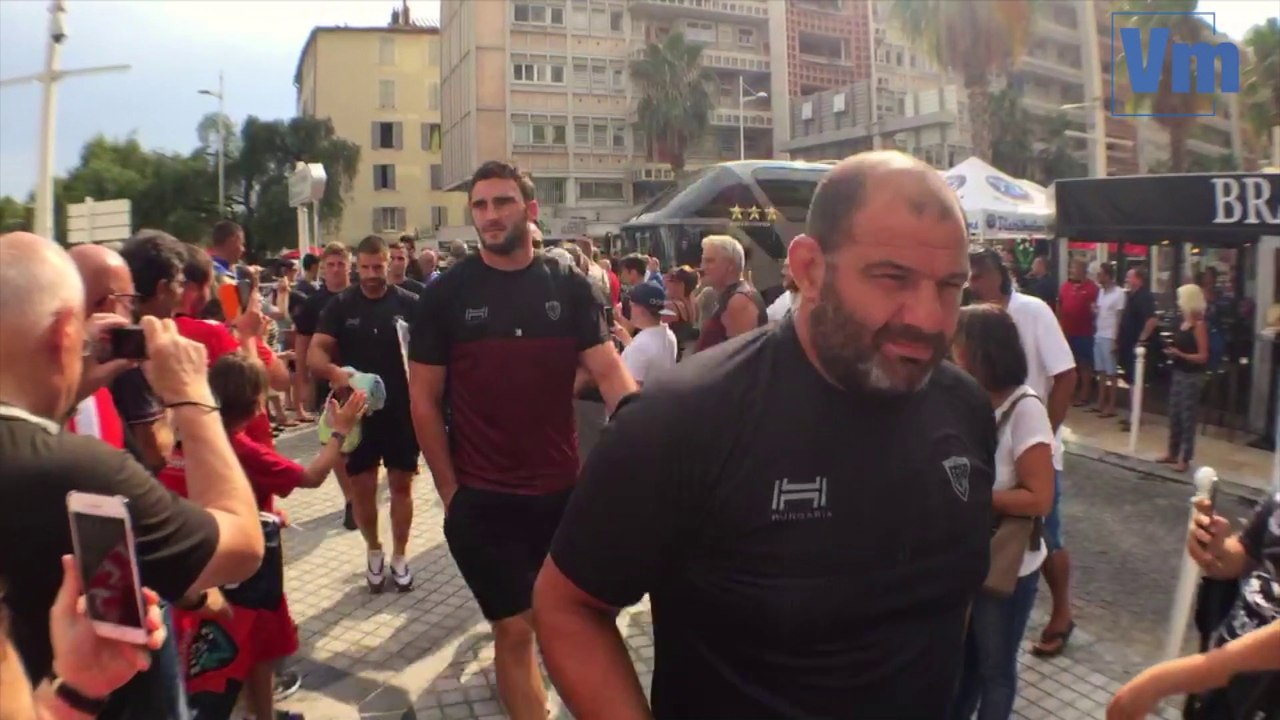 Arrivée des Toulonnais  à Mayol pour RCT-Stade Français