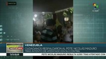 Venezolanos se congratulan porque Maduro salió ileso de atentado