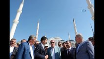 Cumhurbaşkanı Erdoğan, yapımı devam eden Çamlıca Camii'nde incelemelerde bulundu
