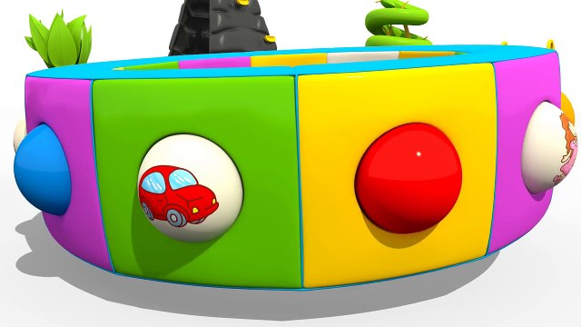 Excavator Max & his Carousel (kids vehicles). Car cartoons.