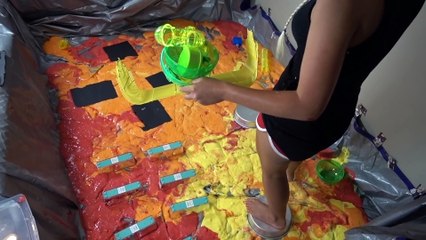THE FLOOR IS LAVA SLIME! 300 LBS OF SLIME EDITION!