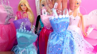 Disney Frozen Queen Elsa Bridesmaid Dress Up at Barbie Wedding Boutique Playset Cookieswir