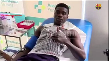 (Video) -  Exclusivité  - Les premières images de Moussa Wagué à Barcelone