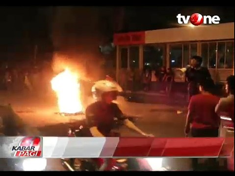 Jelang Kongres HMI, Mahasiswa Blokade Jalan di Pekanbaru