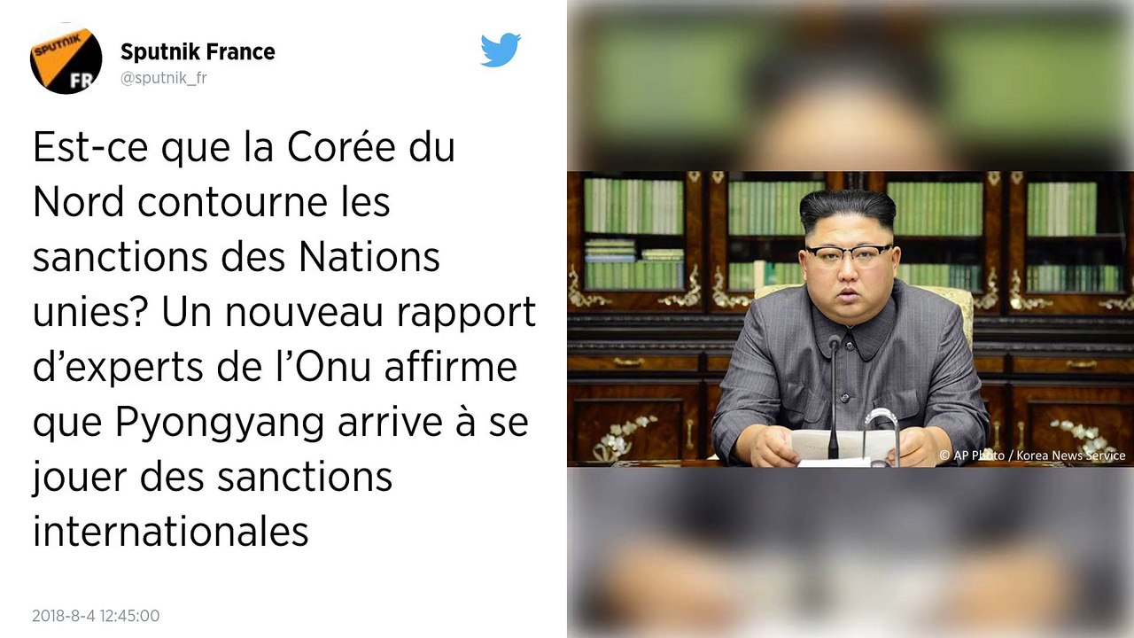 La Corée du Nord contourne les sanctions imposées par les Nations Unies.