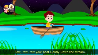 Row Row Row Your Boat Lyrical Rhyme | English Nursery Rhymes for Kids