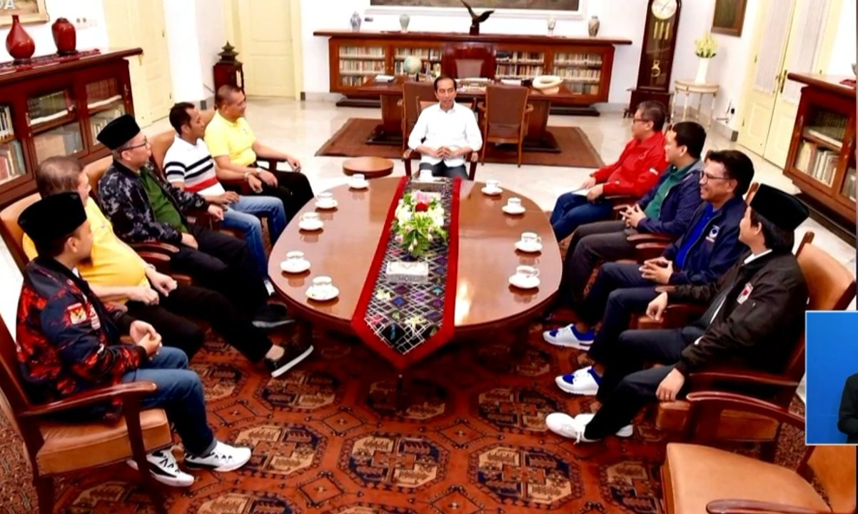 Jokowi Bertemu Dengan 9 Sekjen Parpol Pendukung
