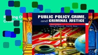 Reading Online Public Policy, Crime, and Criminal Justice For Kindle