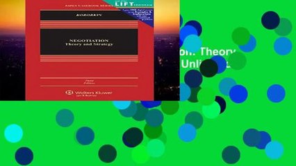 this books is available Negotiation: Theory and Strategy (Aspen Casebook) Unlimited