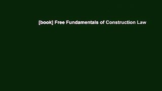 [book] Free Fundamentals of Construction Law