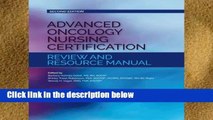 viewEbooks & AudioEbooks Advanced Oncology Nursing Certification Review and Resource Manual any
